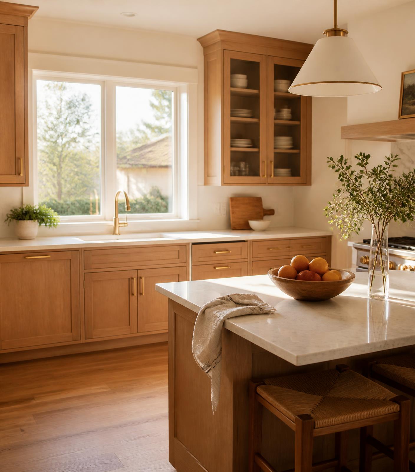 Light Oak Transitional kitchen design