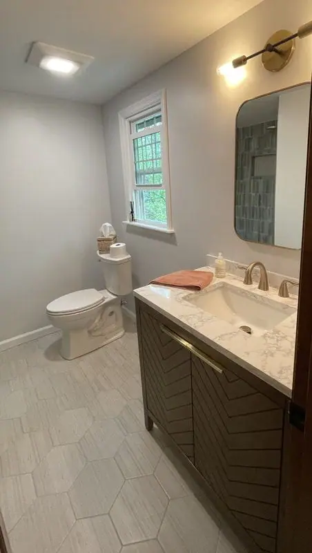 48" Vanity & Glass Shower